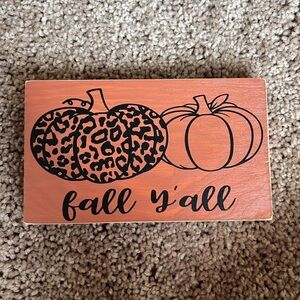 Homemade Pumpkin Decor Sign
